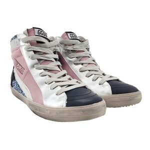GGDB Metallic Pink HIghtop Sneakers - Size 37 / US 7.5